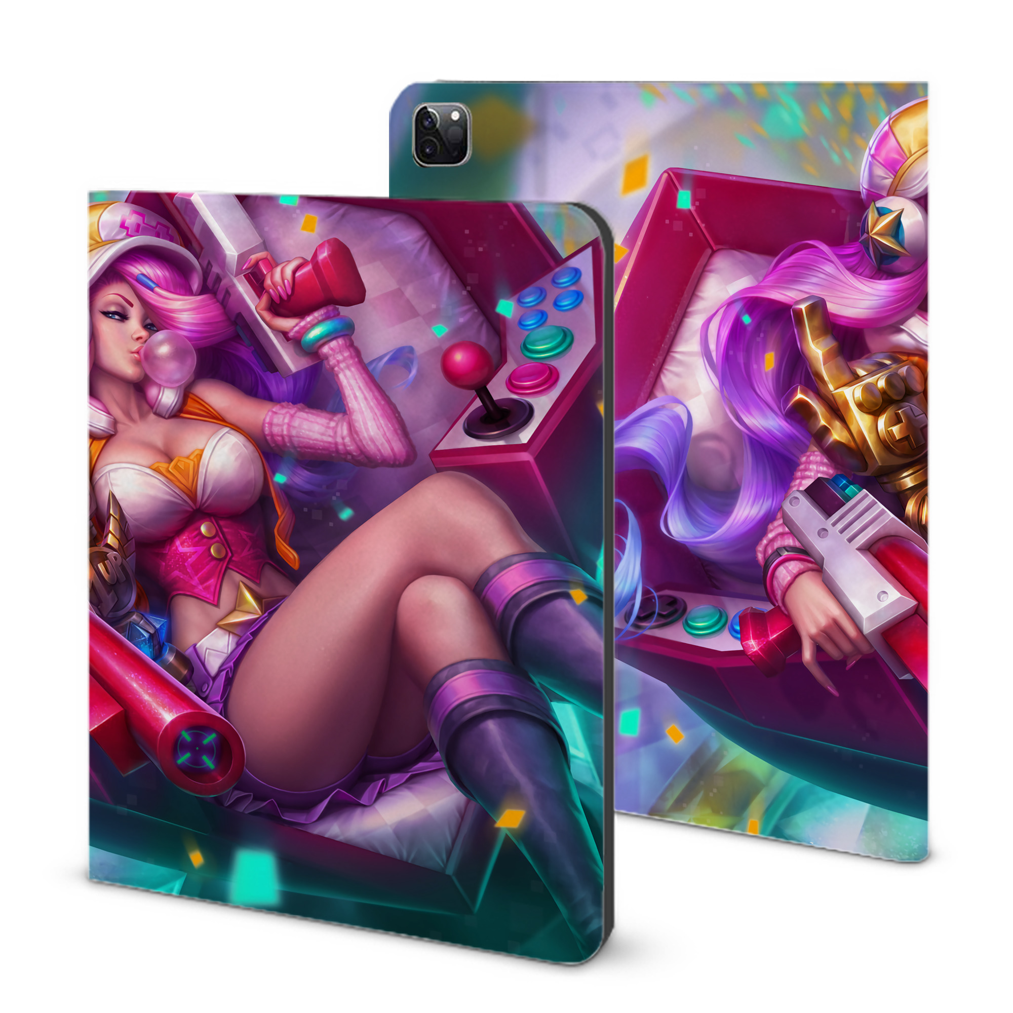 （画像用） リーグ・オブ・レジェンド League of Legends LOL IPad ケース ブック型 PUレザー TPU 耐衝撃 軽量 薄型 ペン収納なし 全面保護 IPad 各モデル対応